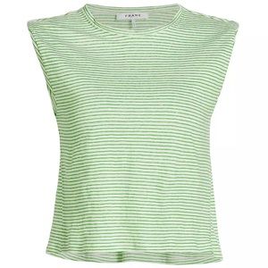 FRAME Striped Rolled Muscle T-shirt